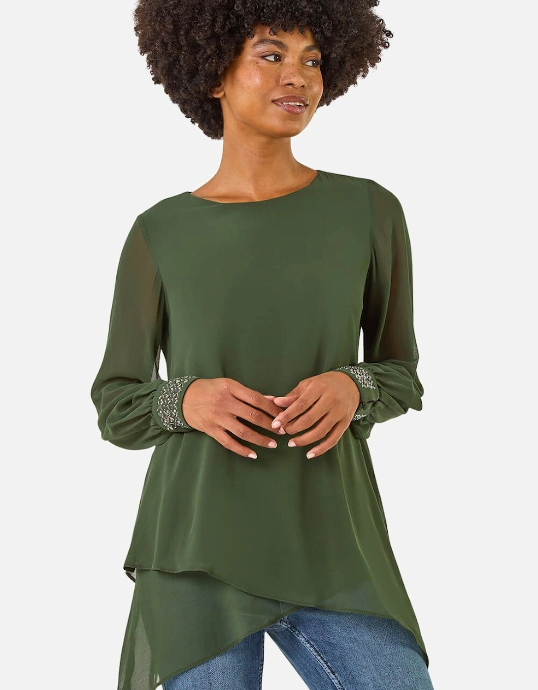 Embellished Detail Layered Top, 2 of 1