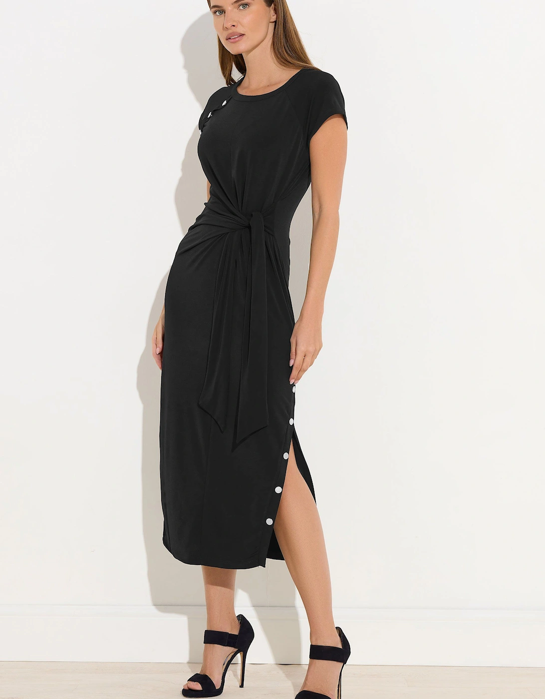 Popper Detail Midi Dress, 2 of 1