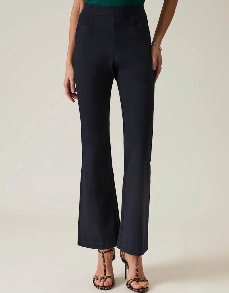 Navy Bootleg Trousers