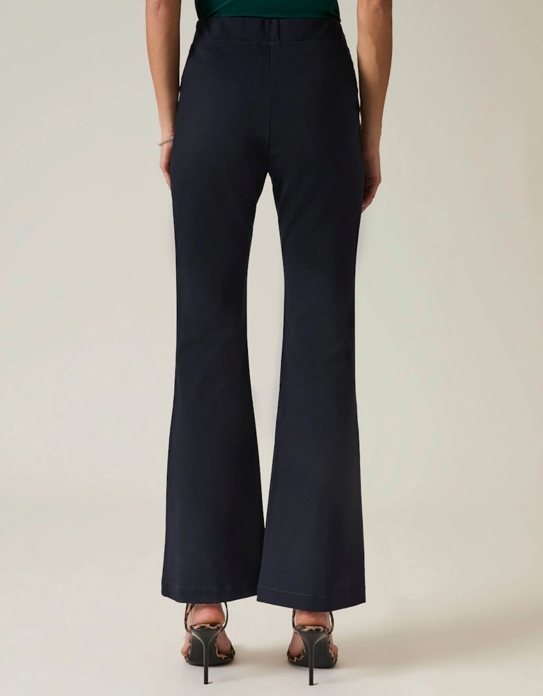 Navy Bootleg Trousers