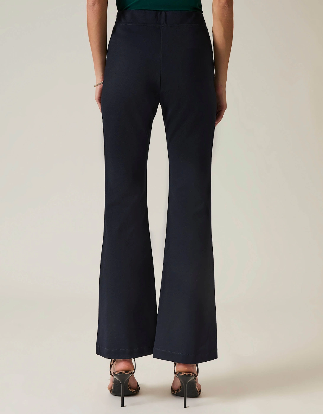 Navy Bootleg Trousers