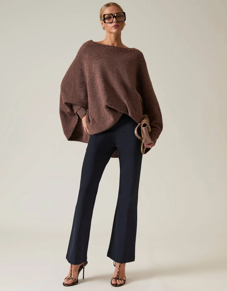 Navy Bootleg Trousers