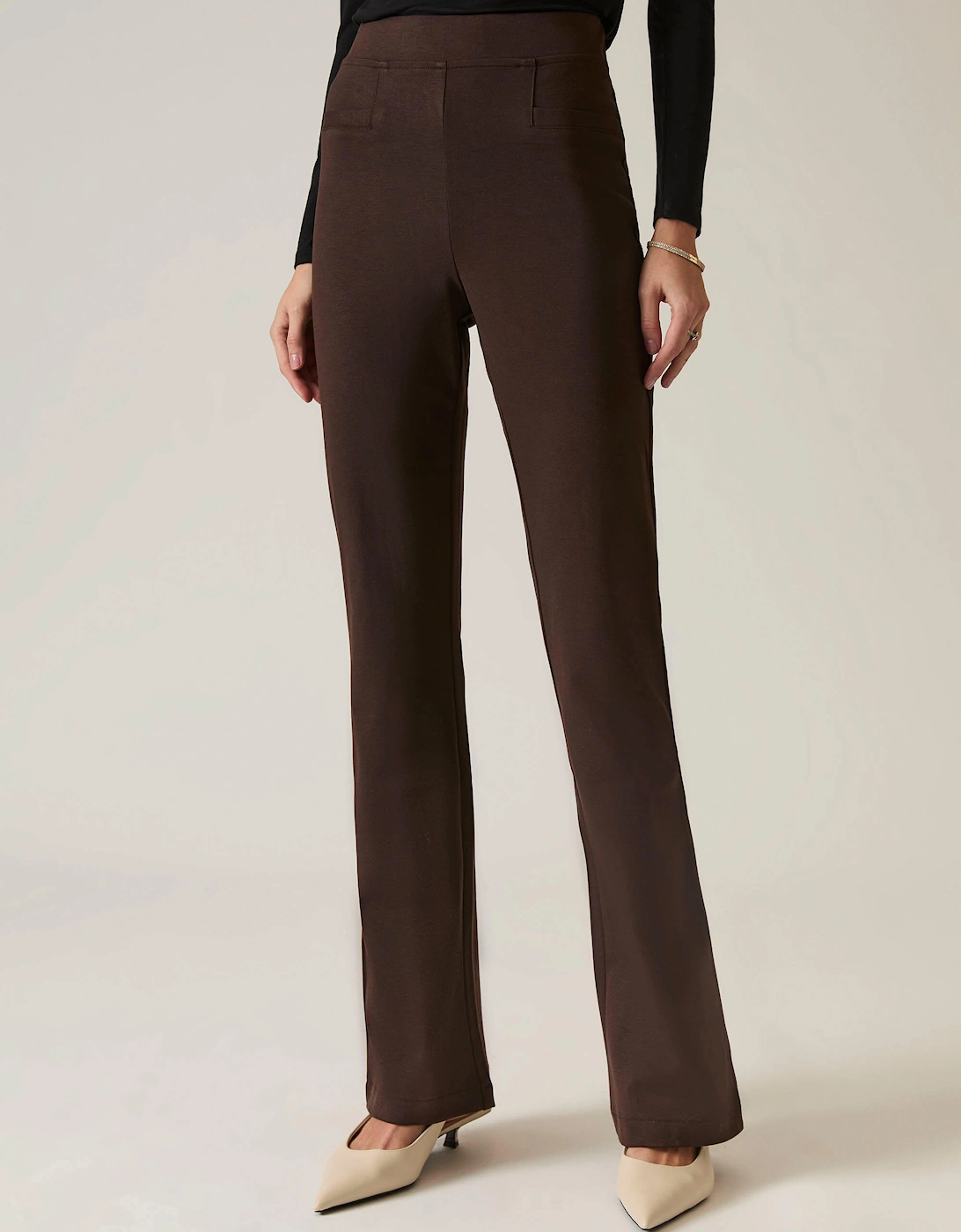 Dark Brown Bootleg Trousers