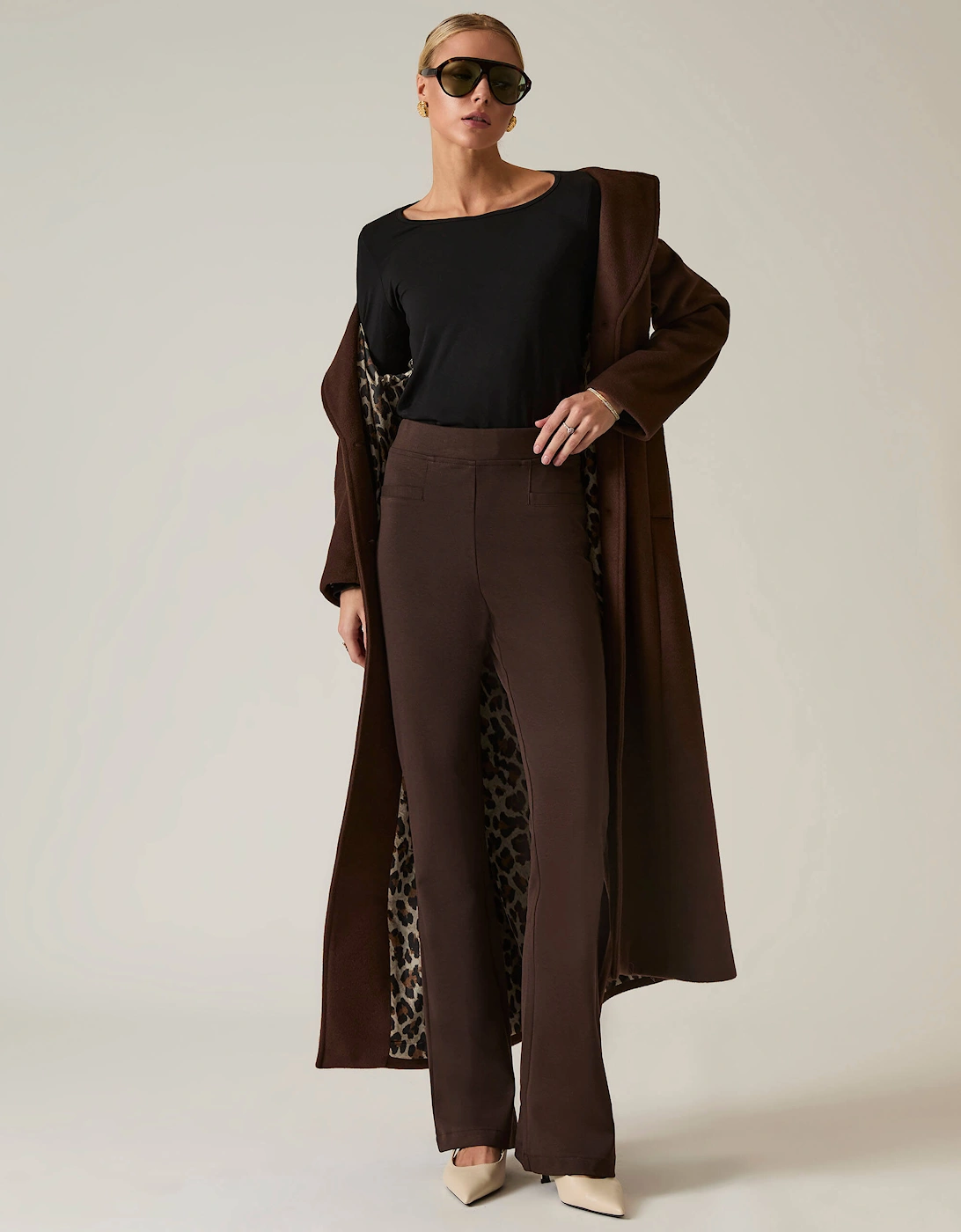Dark Brown Bootleg Trousers, 6 of 5