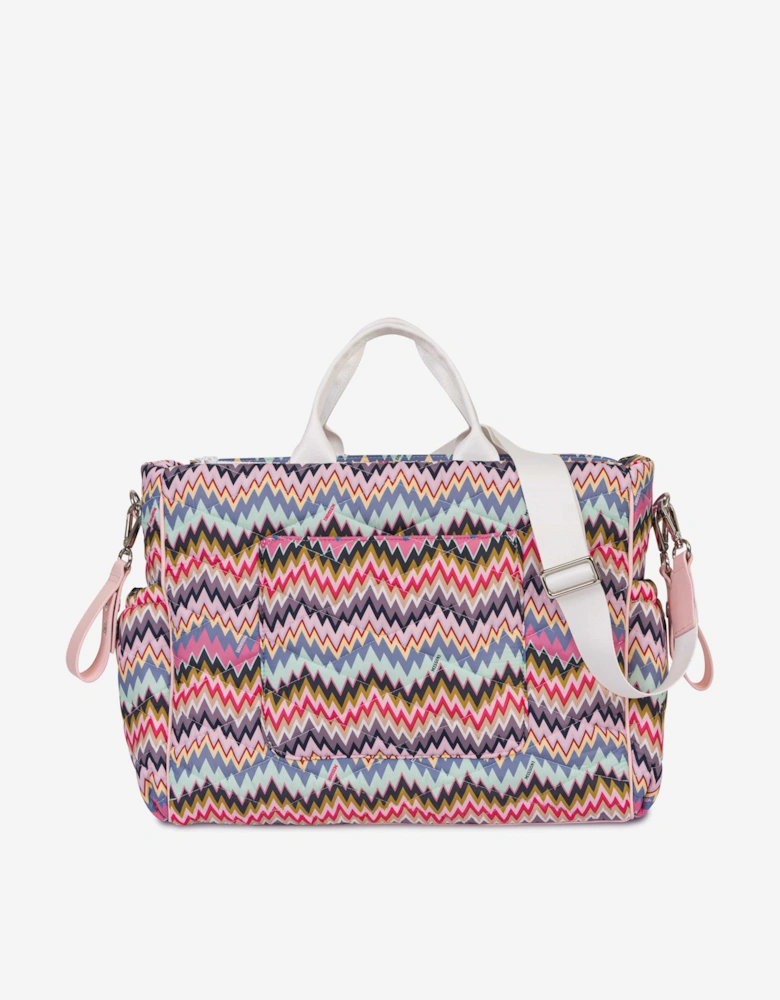 Baby Girls Zigzag Changing Bag in Multicolour (41cm)