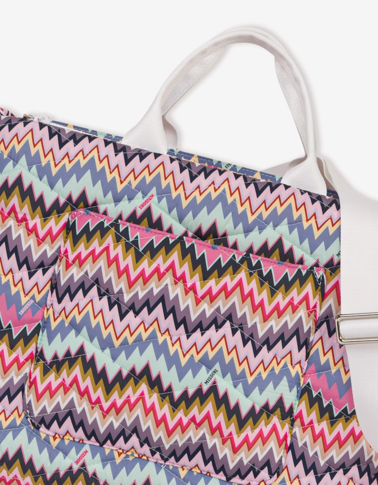 Baby Girls Zigzag Changing Bag in Multicolour (41cm)
