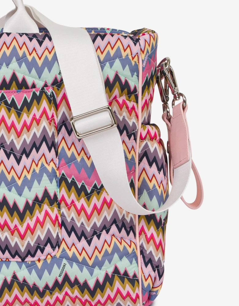 Baby Girls Zigzag Changing Bag in Multicolour (41cm)