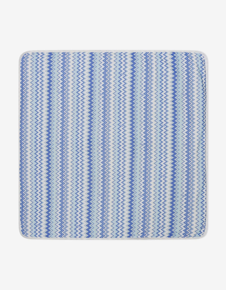 Baby Boys Zigzag Blanket in Blue (75cm)