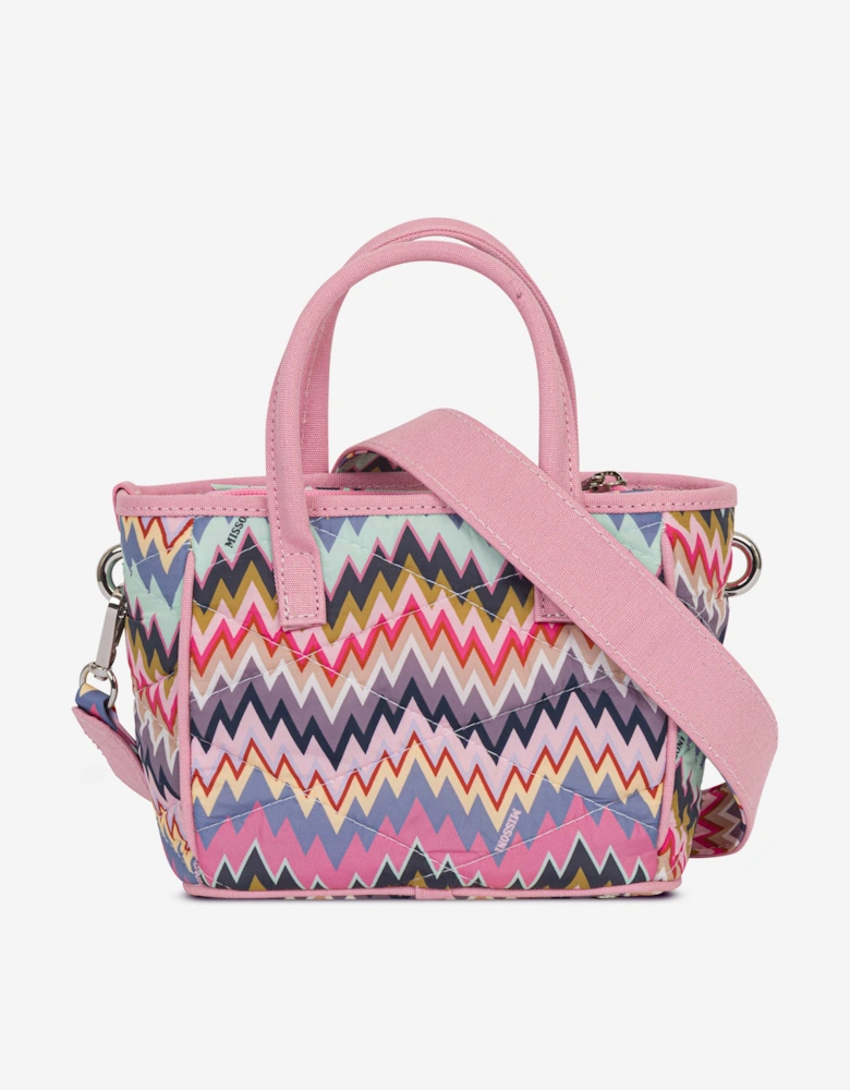 Girls Zigzag Tote Bag in Multicolour (24cm)
