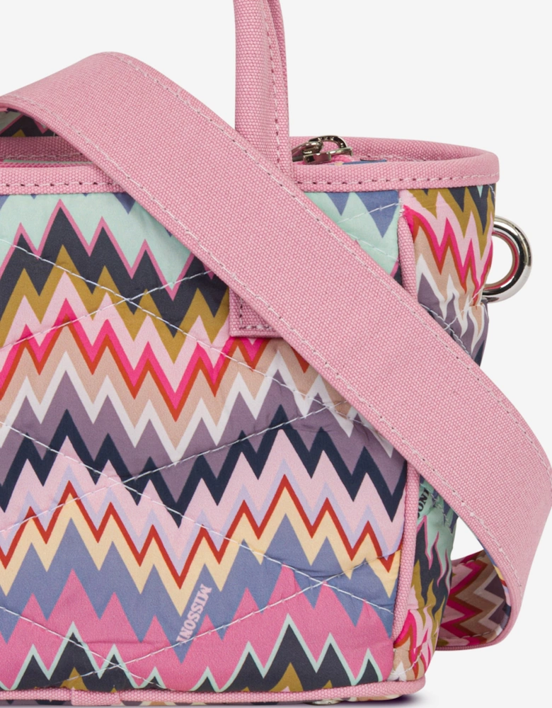 Girls Zigzag Tote Bag in Multicolour (24cm)