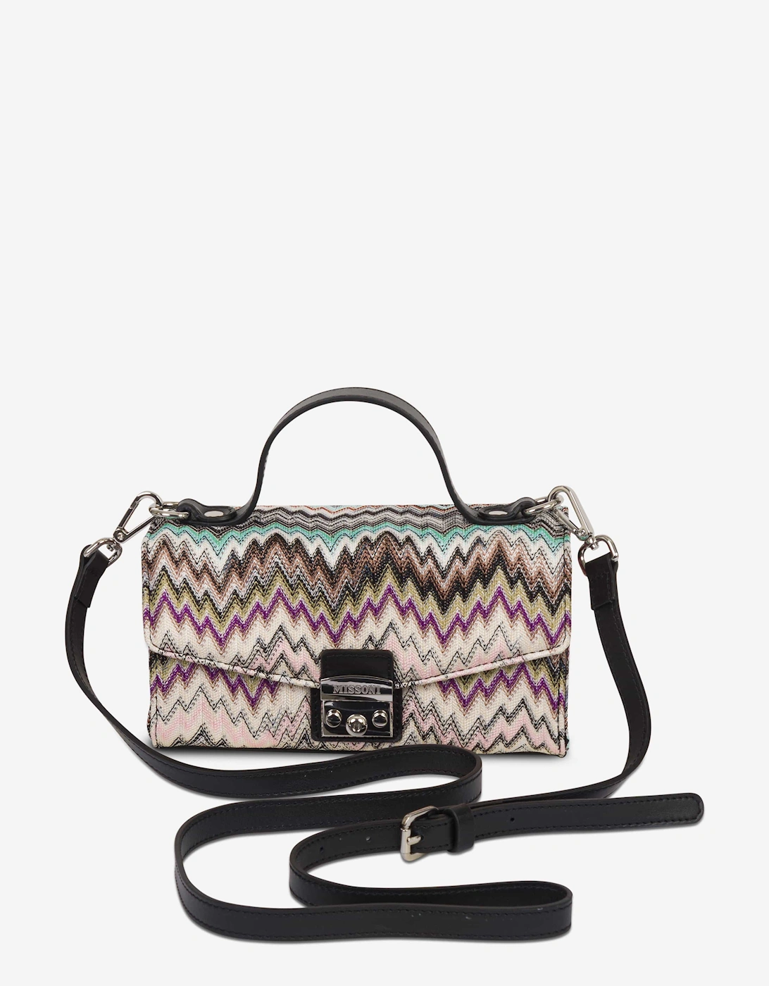 Girls Zigzag Shoulder Bag in Multicolour (20cm), 4 of 3
