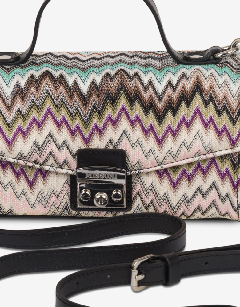 Girls Zigzag Shoulder Bag in Multicolour (20cm)