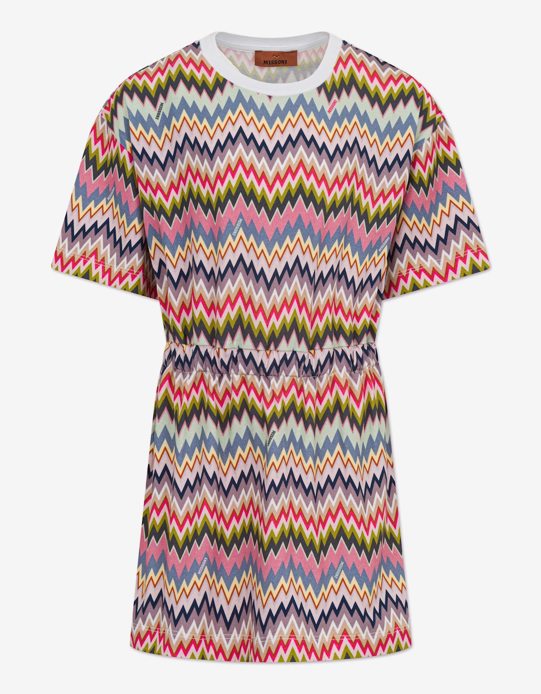 Girl's Missoni Girls Zigzag Jersey Dress in Pink - Size: 10 years