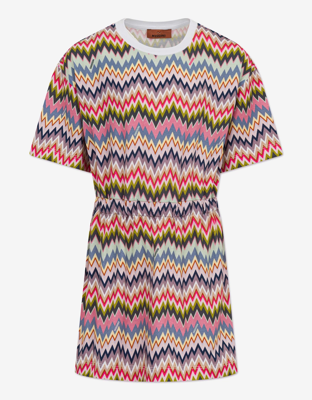 Girls Zigzag Jersey Dress in Pink, 5 of 4