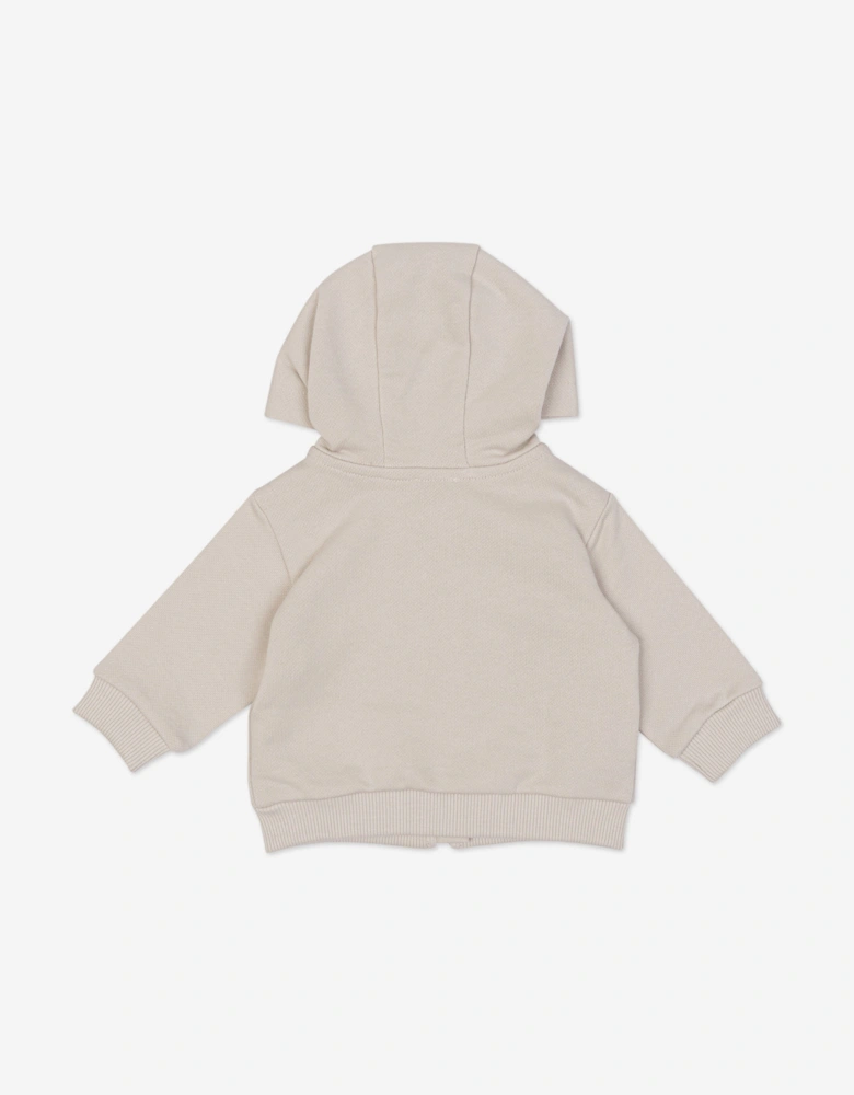 Baby Boys Zigzag Zip UpTop in Beige