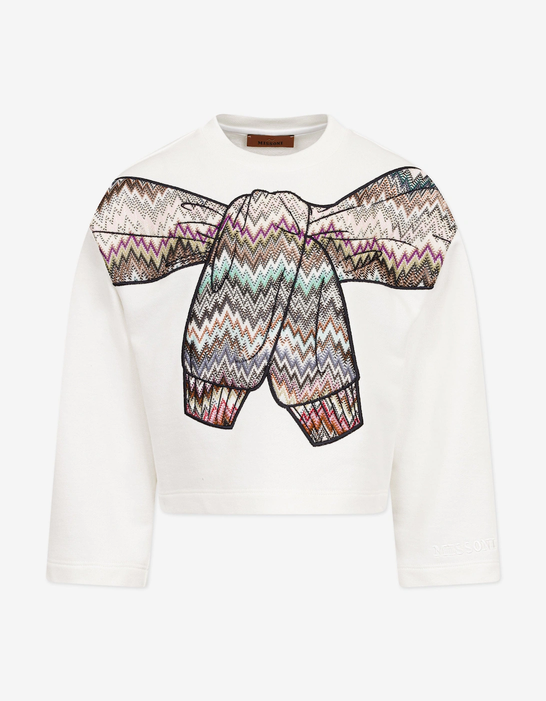 Girls Zigzag Sweatshirt in Ivory, 4 of 3