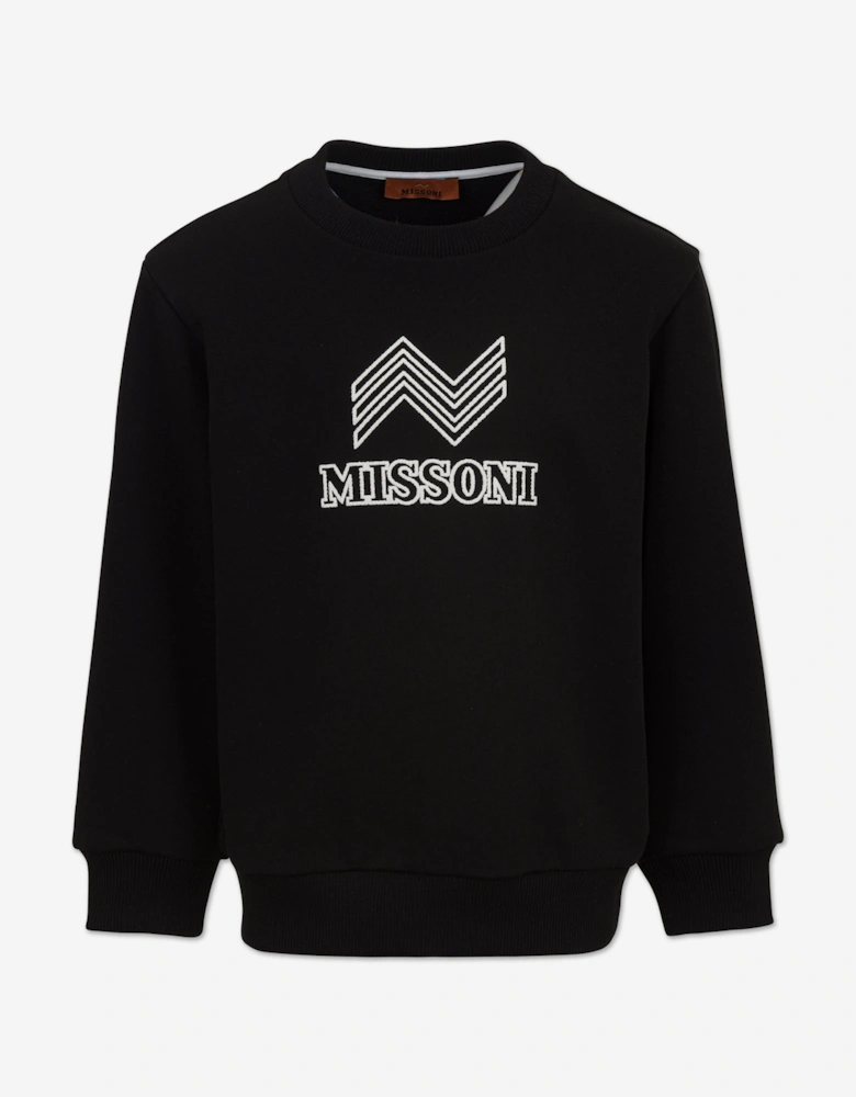 Boys Logo Sweatshirt in Black