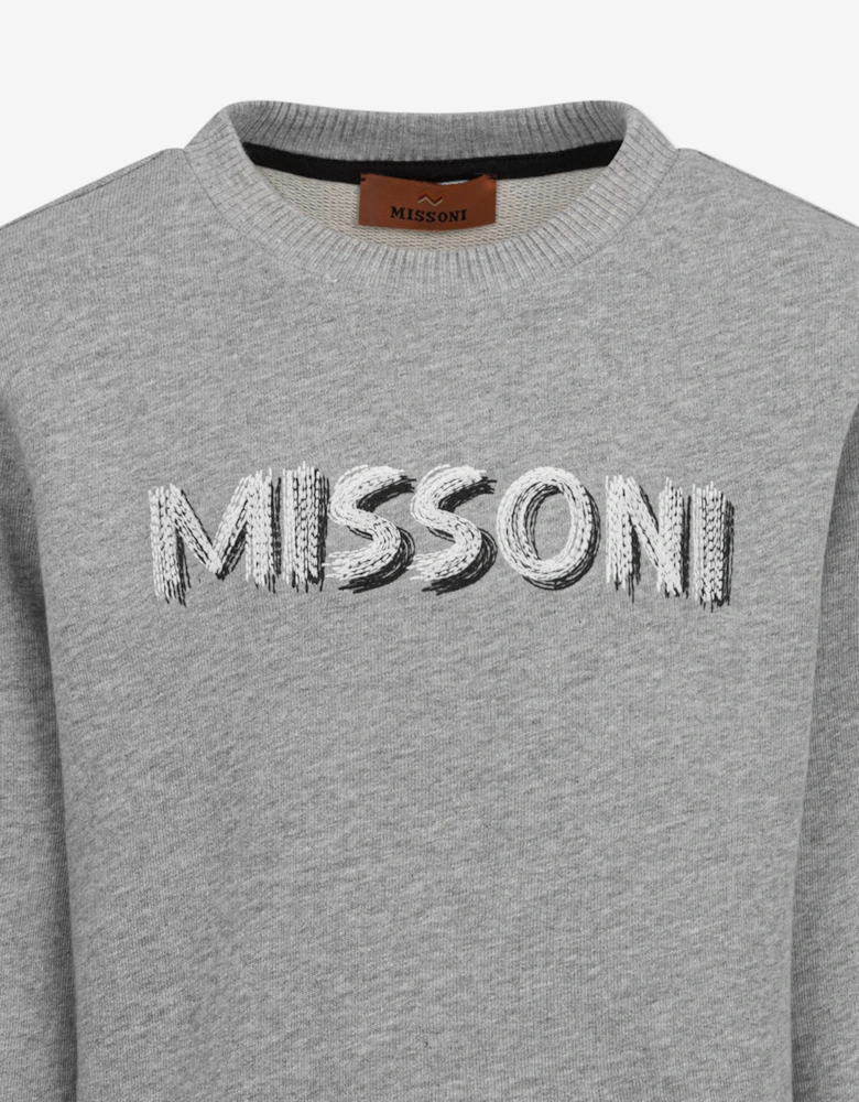 Boys Logo Sweatshirt in Grey