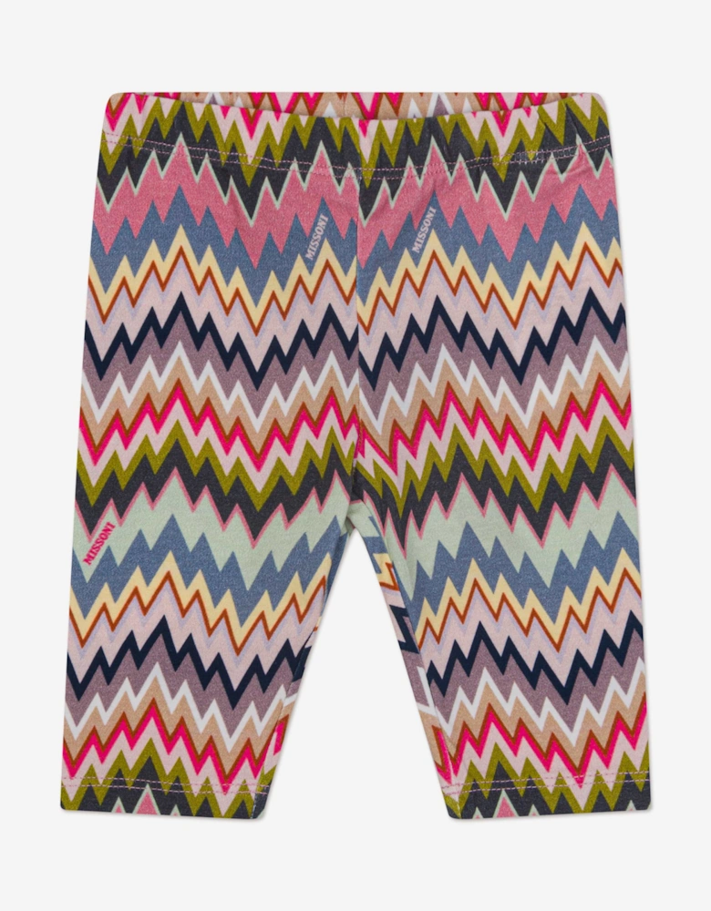 Baby Girls Zigzag Leggings in Multicolour