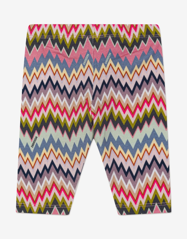 Baby Girls Zigzag Leggings in Multicolour