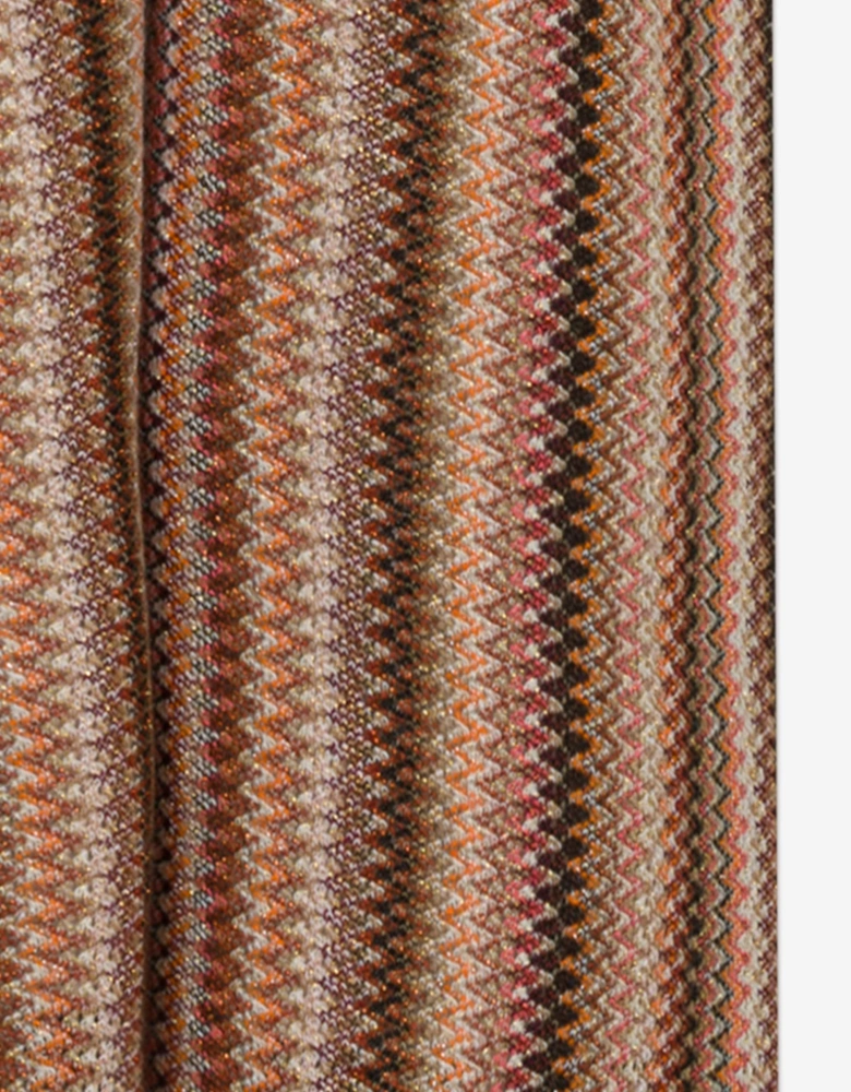 Girls Zigzag Knitted Trousers in Multicolour