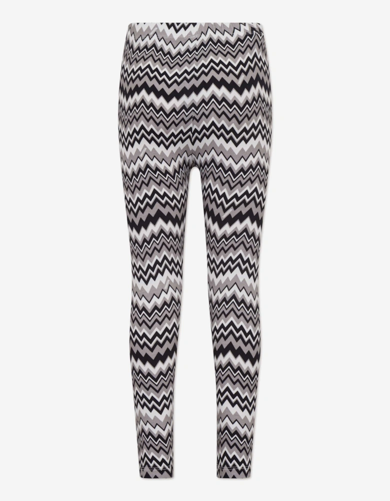 Girls Zigzag Leggings in Multicolour