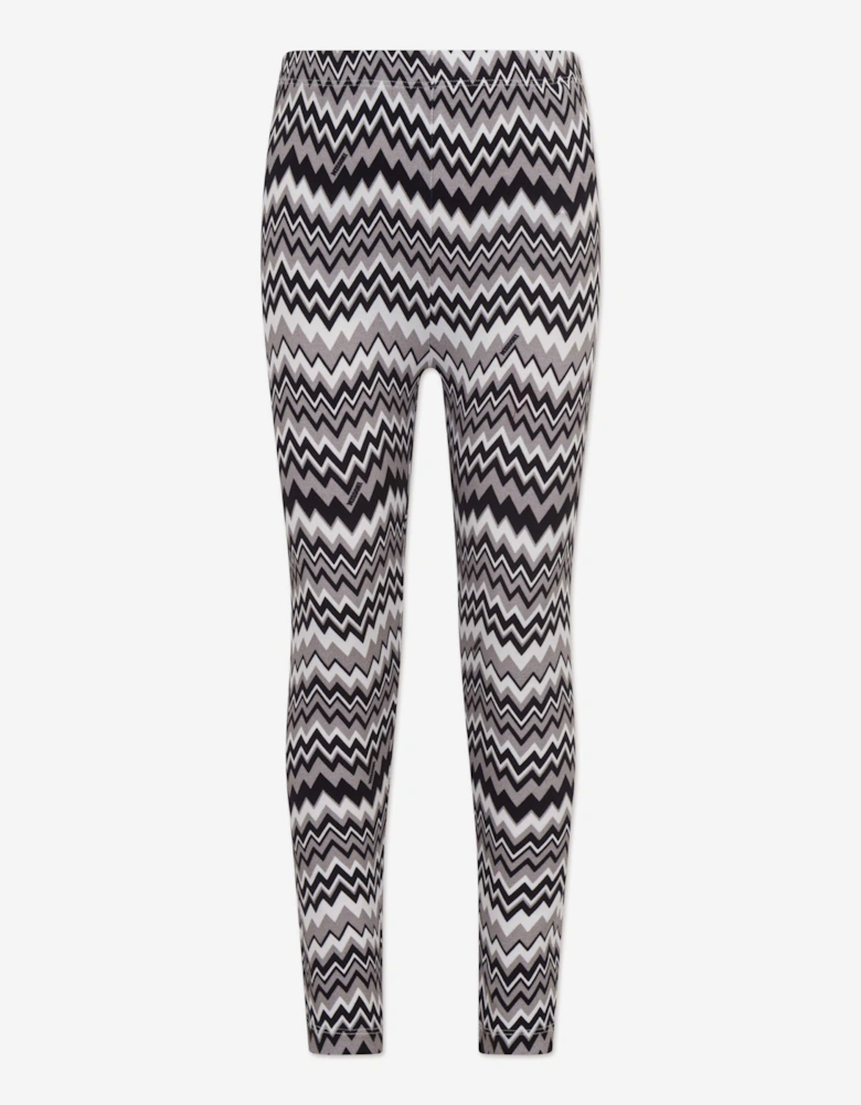 Girls Zigzag Leggings in Multicolour