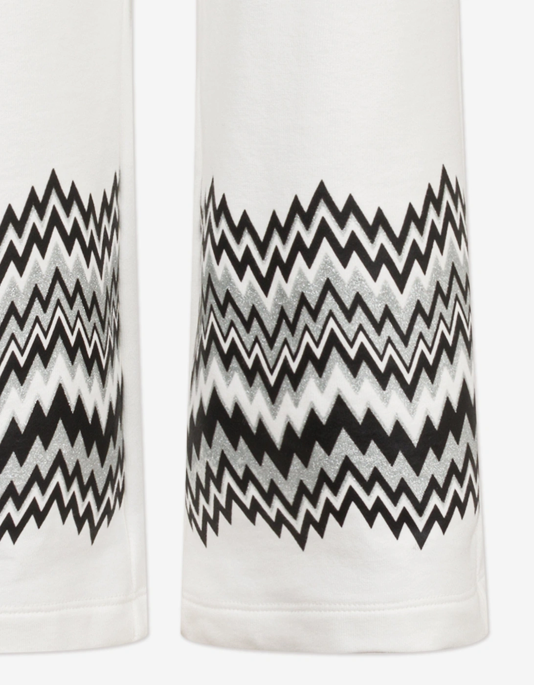 Girls Zigzag Joggers in Ivory