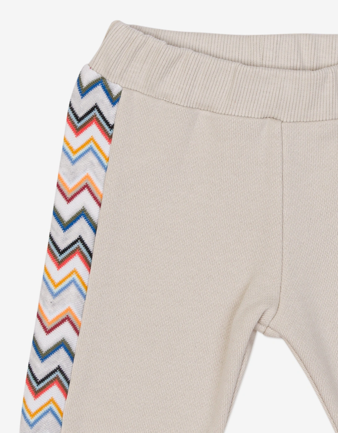 Baby Boys Zigzag Logo Joggers in Beige
