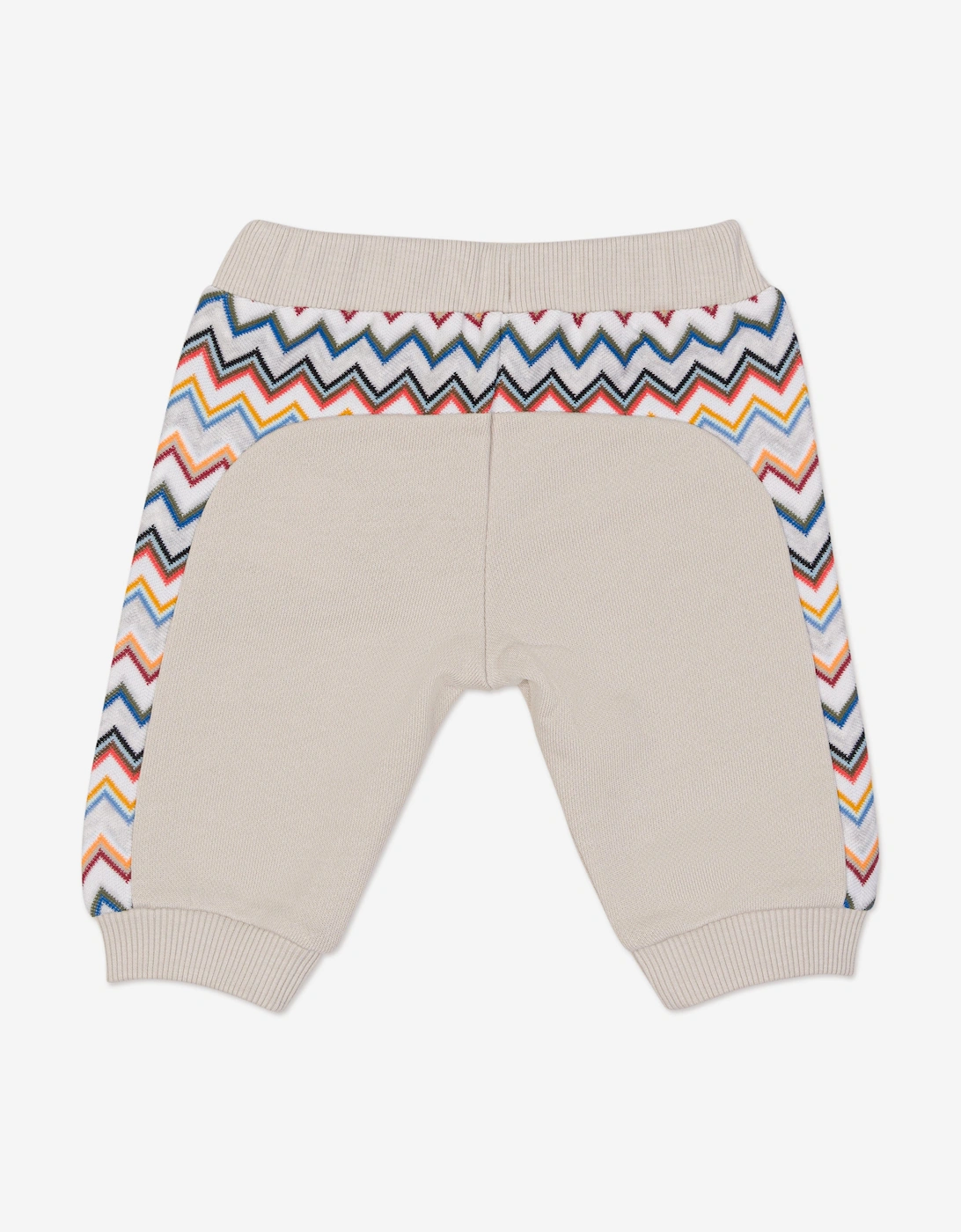 Baby Boys Zigzag Logo Joggers in Beige