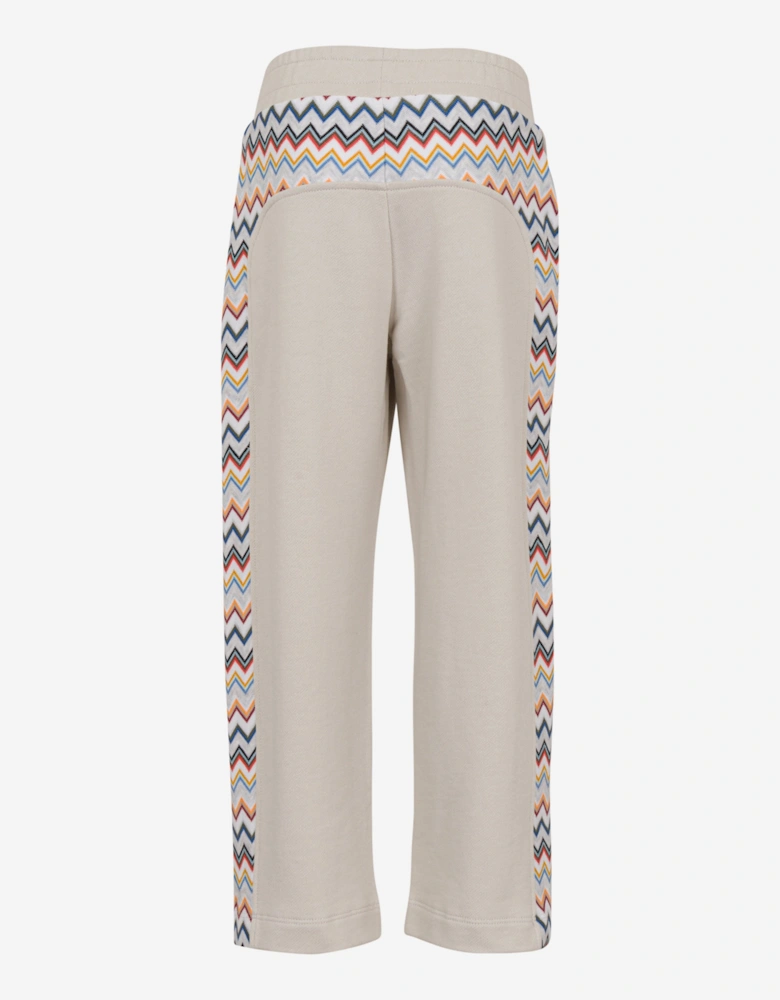 Boys Zigzag Joggers in Beige