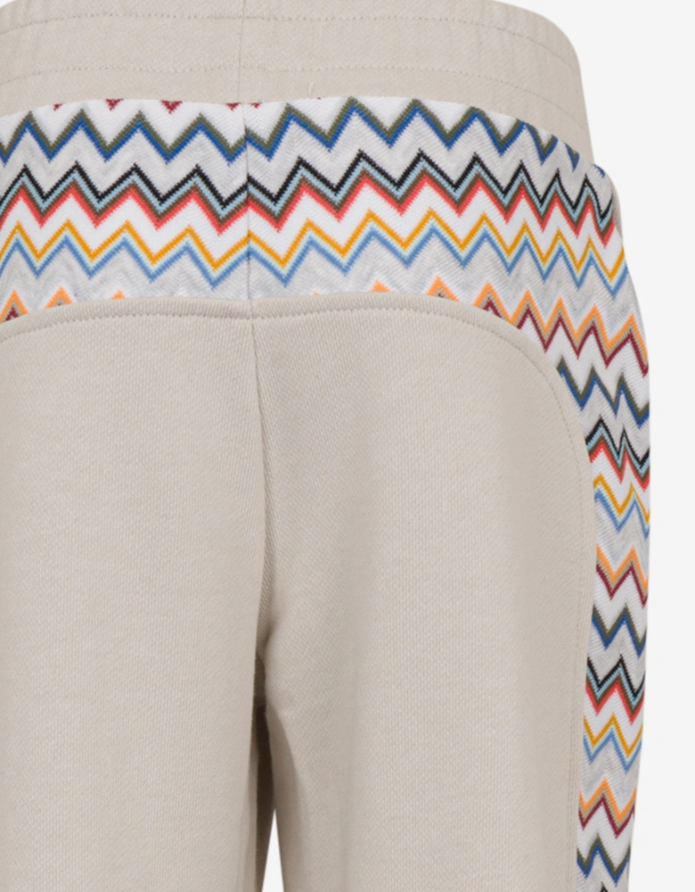 Boys Zigzag Joggers in Beige
