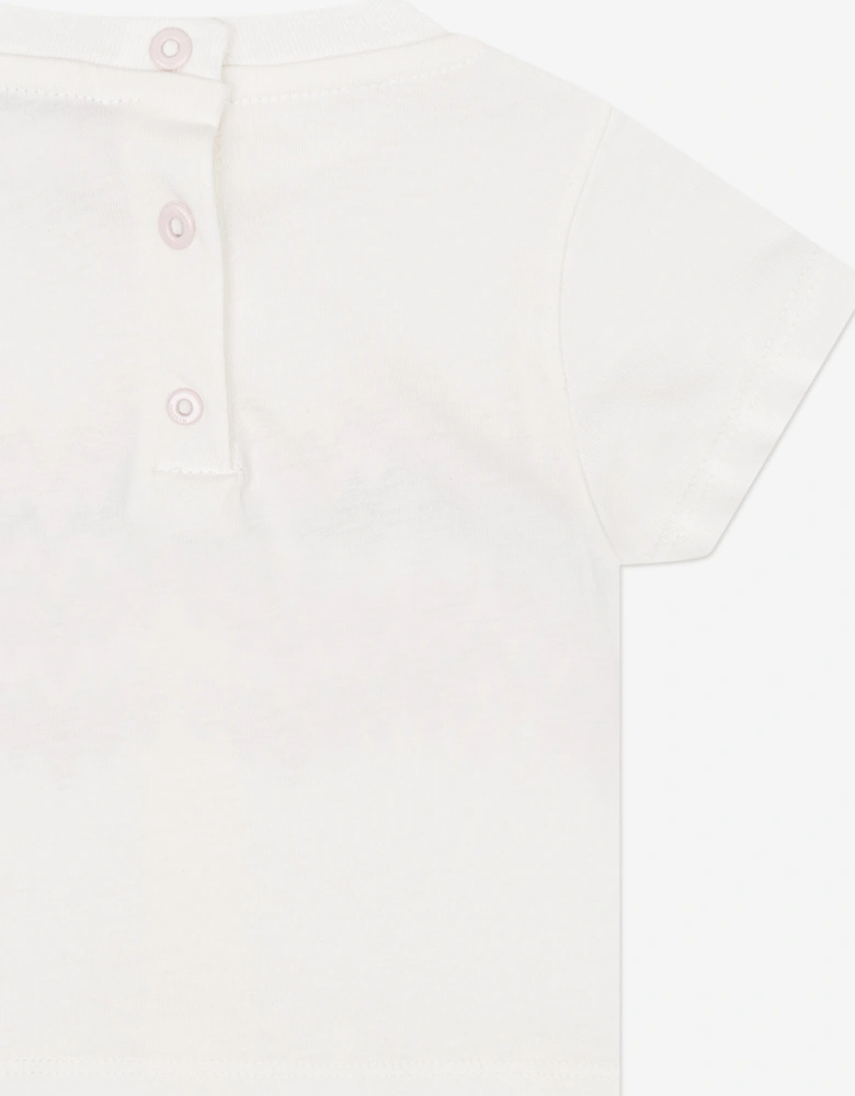 Baby Girls Zigzag T-Shirt in Ivory