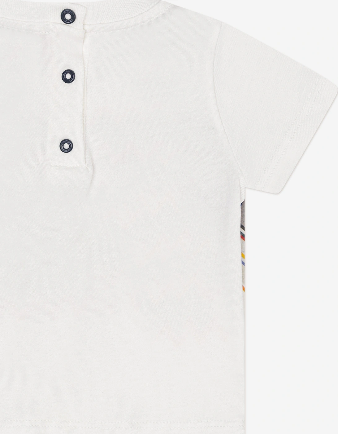 Baby Boys Zigzag Logo T-Shirt in Ivory