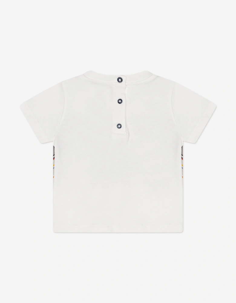 Baby Boys Zigzag Logo T-Shirt in Ivory