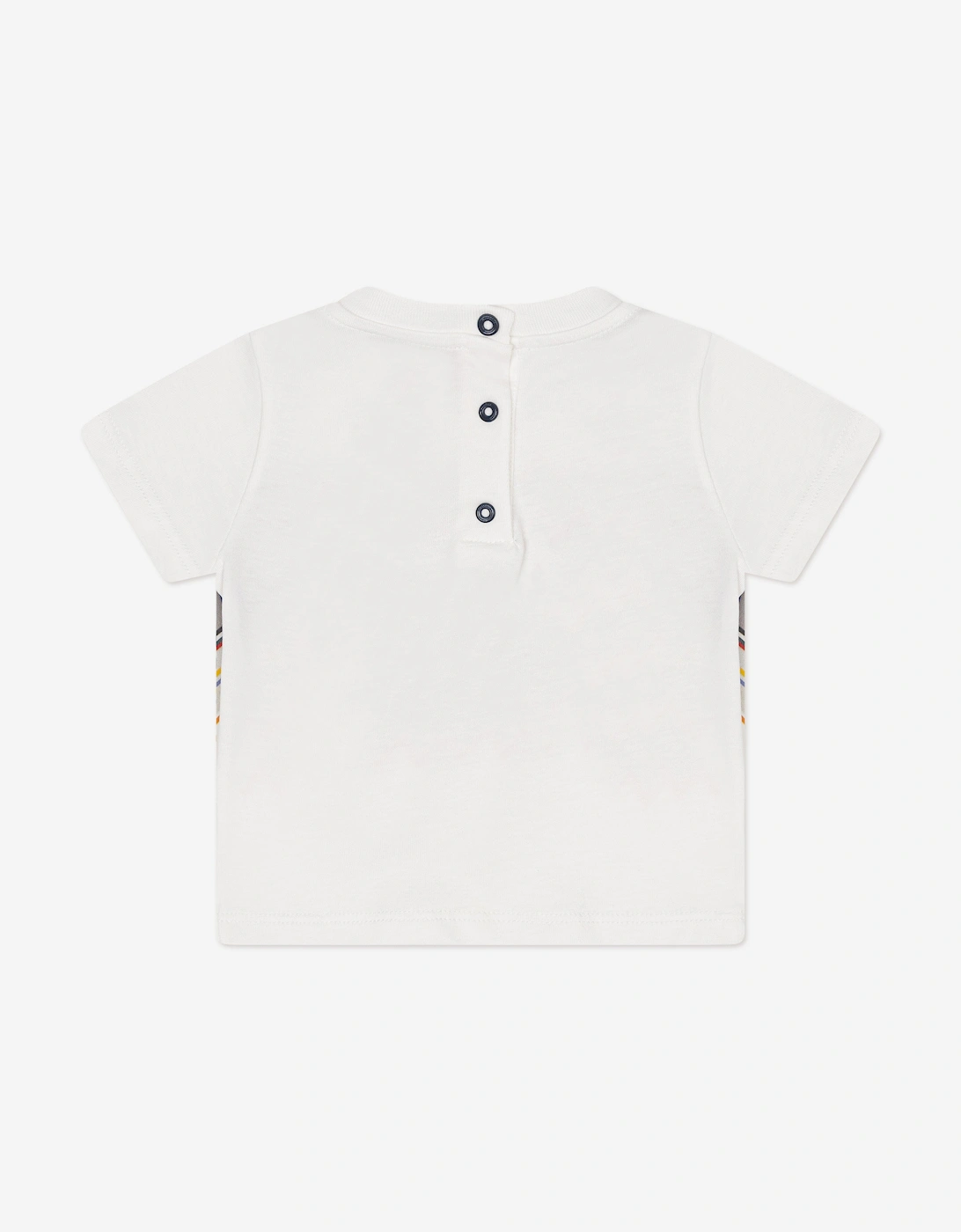 Baby Boys Zigzag Logo T-Shirt in Ivory