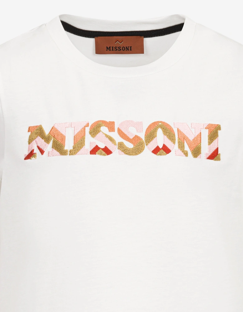 Girls Logo T-Shirt in Ivory