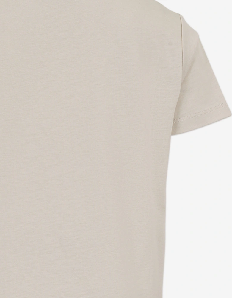 Boys Logo T-Shirt in Beige
