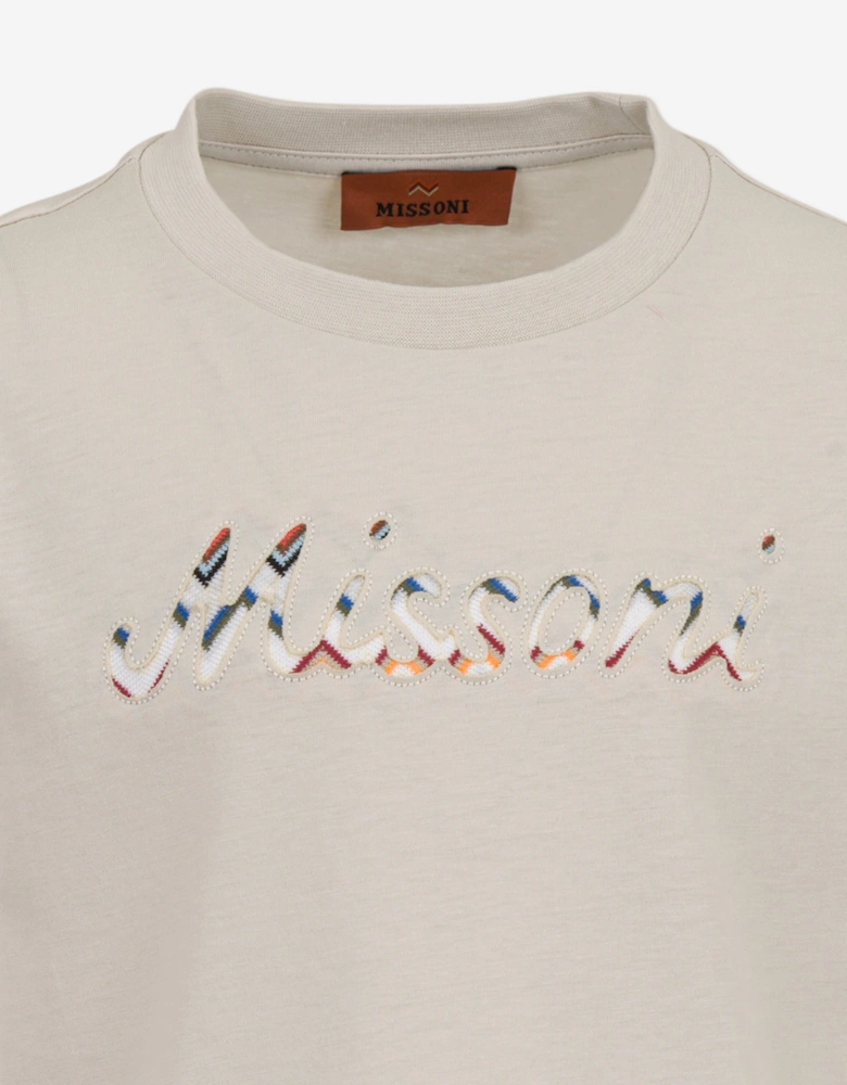 Boys Logo T-Shirt in Beige