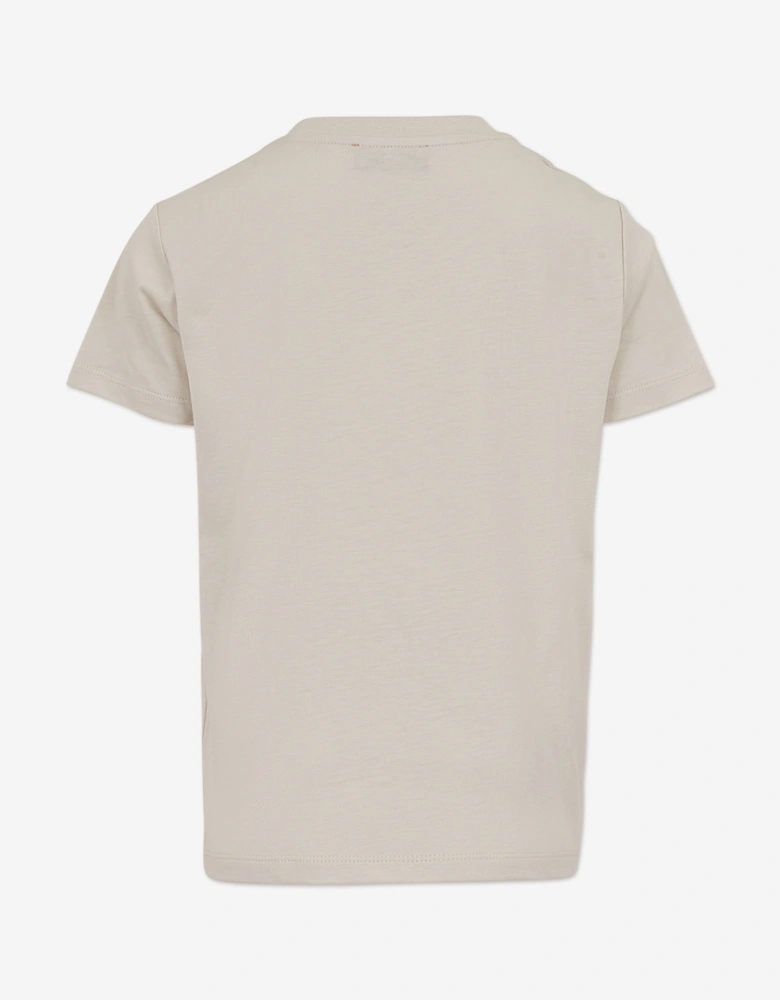 Boys Logo T-Shirt in Beige