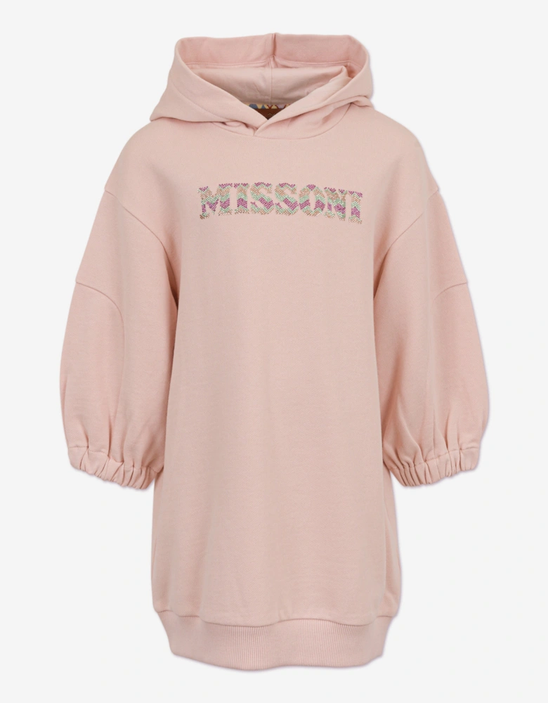 Girls Logo Sweater Dress in Pink