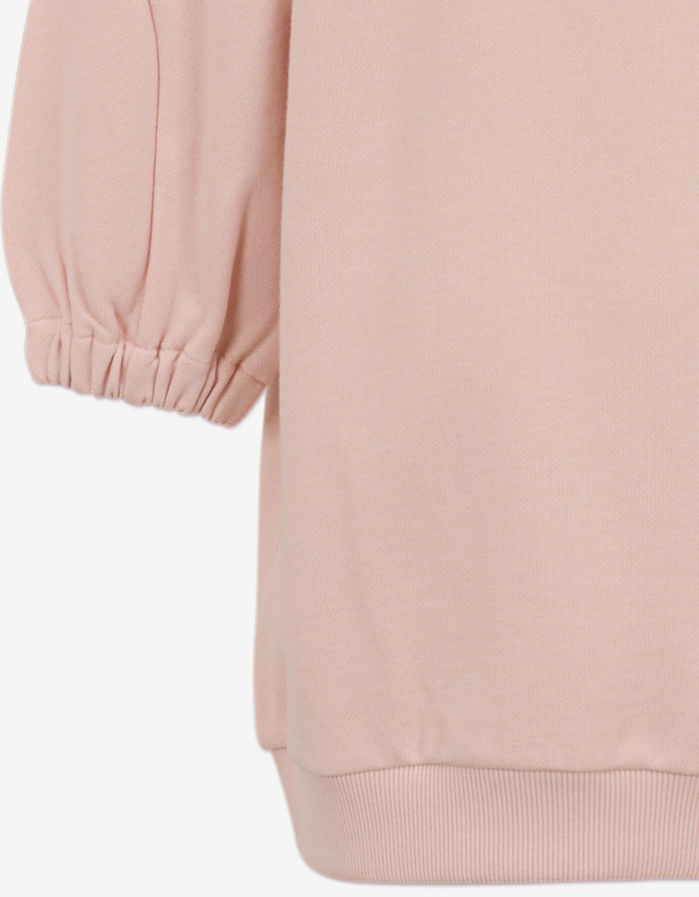 Girls Logo Sweater Dress in Pink