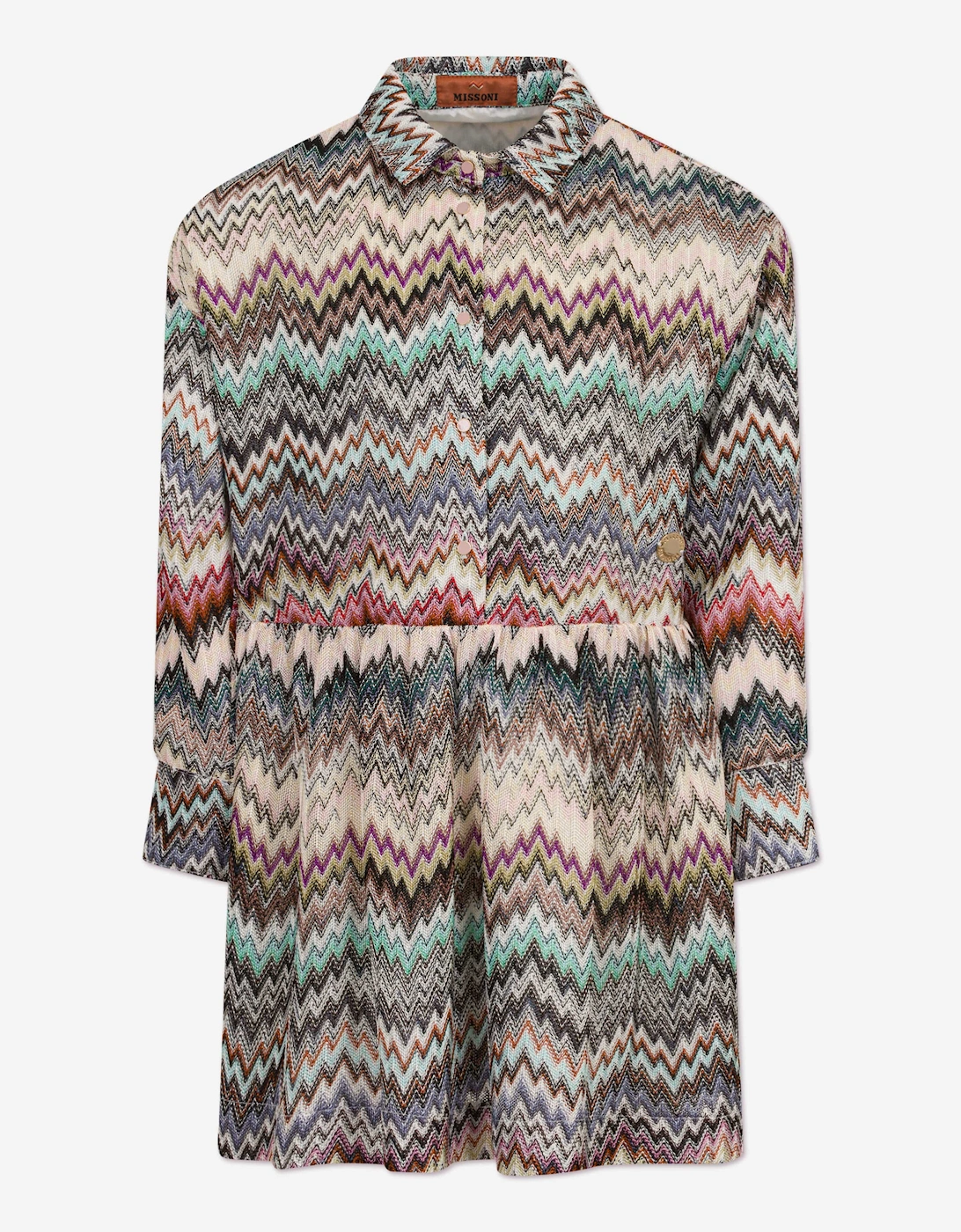 Girls Knitted Zigzag Dress in Multicolour, 5 of 4