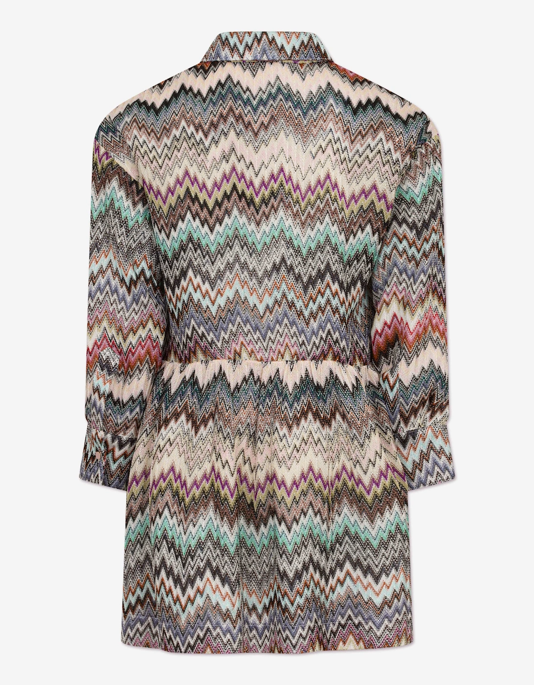 Girls Knitted Zigzag Dress in Multicolour