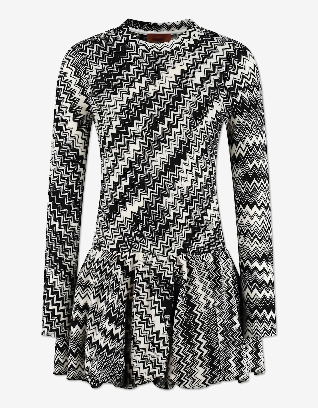Girl's Missoni Girls Zigzag Jersey Dress in Black - Size: 12 years