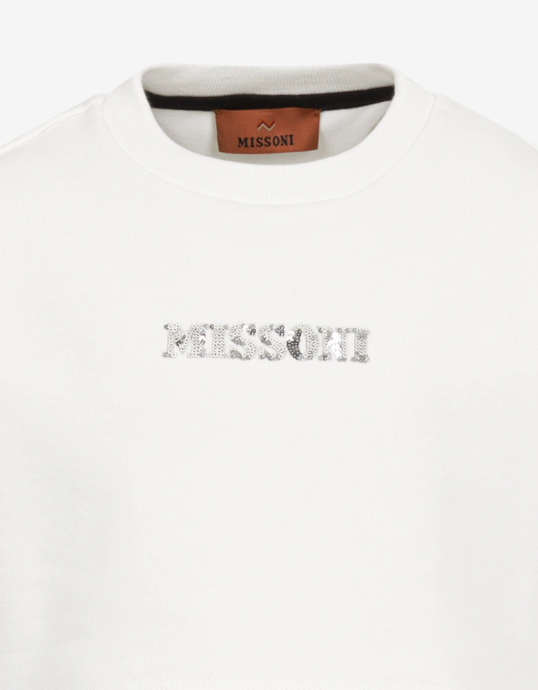 Girls Logo Sweater Dress in Ivory
