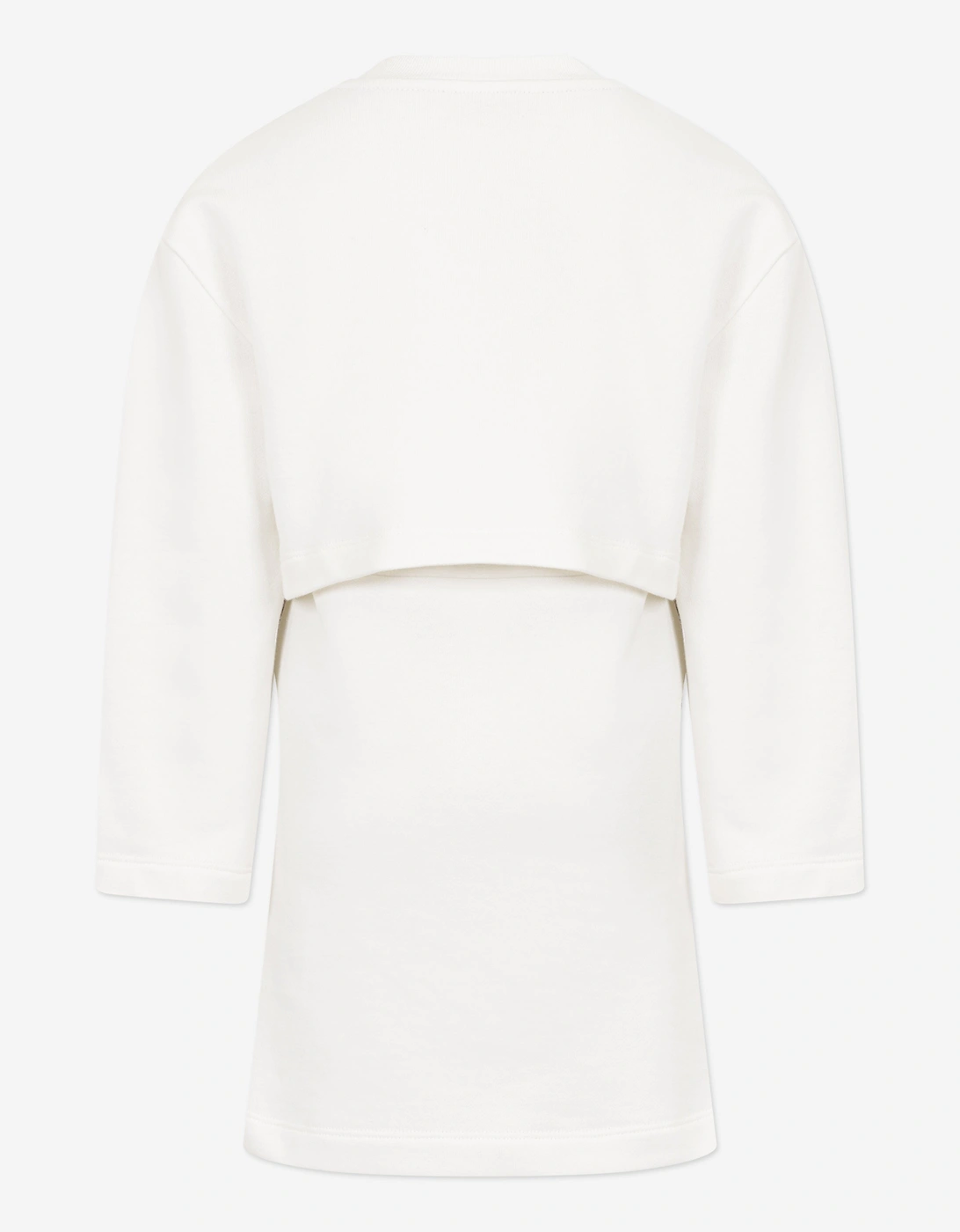 Girls Logo Sweater Dress in Ivory