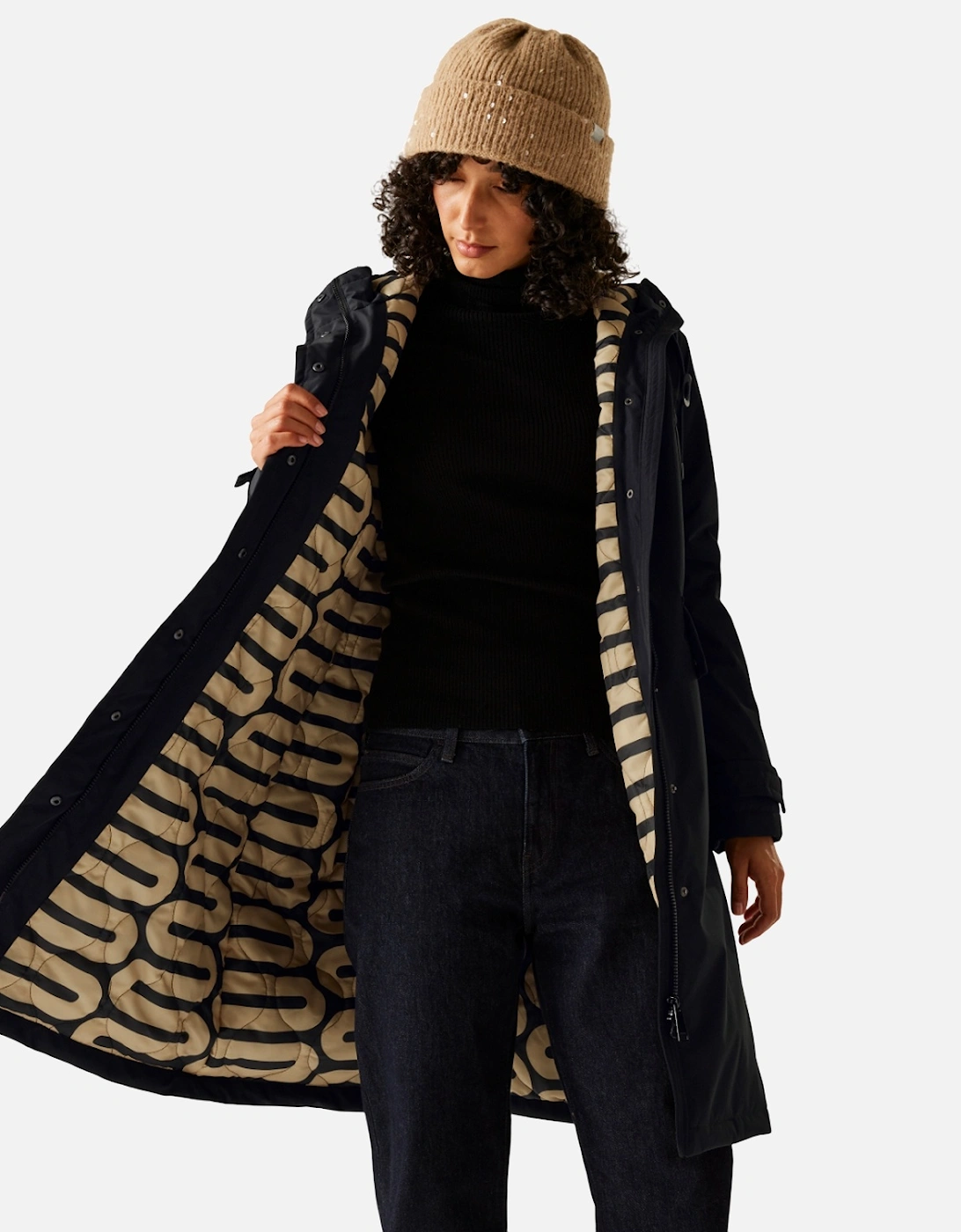 Womens/Ladies Orla Kiely Wiggle Long Length Waterproof Jacket