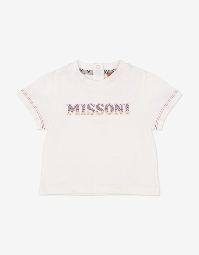 Baby Boys Logo T-Shirt in Ivory