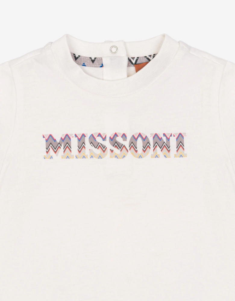 Baby Boys Logo T-Shirt in Ivory
